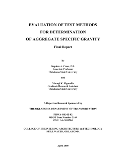 Table of Contents - Oklahoma Department of Transportation