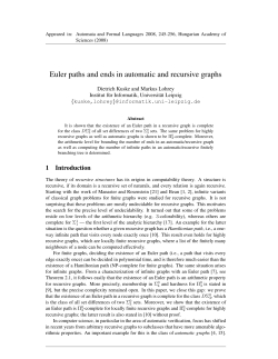 Euler paths and ends in automatic and recursive graphs