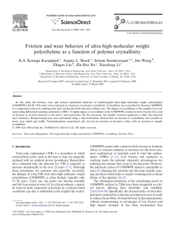 Friction and wear behavior of ultra