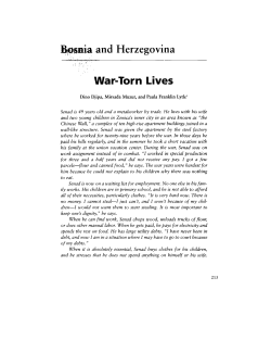 Bosnia and Herzegovina War-Torn Lives