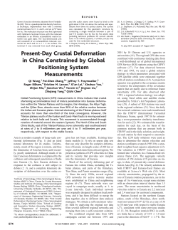 Present-Day Crustal Deformation in China Constrained by Global