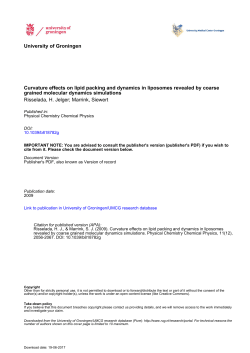 University of Groningen Curvature effects on lipid packing and