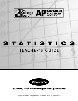 Scoring the Free-Response Questions