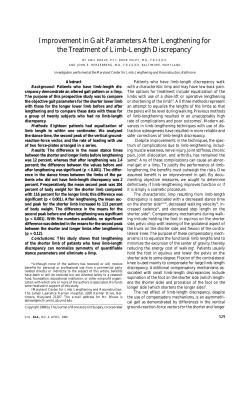 Improvement in Gait Parameters After Lengthening