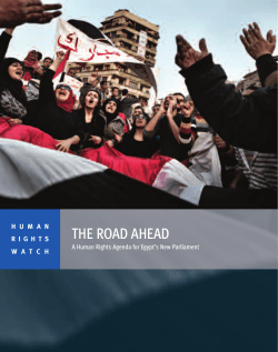 the road ahead - Human Rights Watch