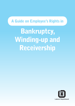 A Guide on Employee`s Rights in Bankruptcy, Winding