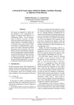 A Structured Vector Space Model for Hidden Attribute Meaning in