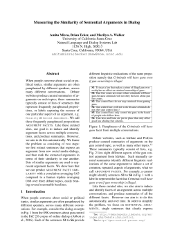 Measuring the Similarity of Sentential Arguments in