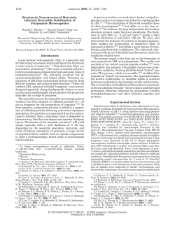 Biomimetic Nanostructured Materials