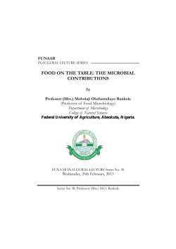 Food on the Table: The Microbial Contributions