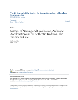 Systems of Naming and Creolization