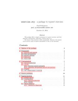exercise.sty : a package to typeset exercises