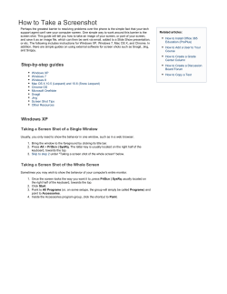 How to Take a Screenshot
