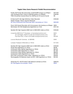 Taglab Video Game Research Fieldkit Recommendation