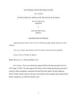 Kansas Court of Appeals - 114305 State v. McCranie