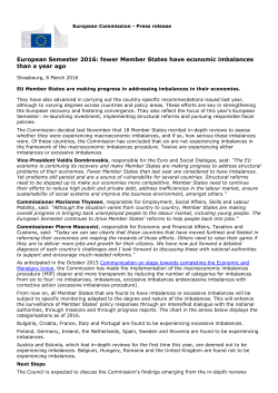 fewer Member States have economic imbalances than a year ago