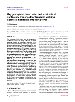 Oxygen uptake, heart rate, and work rate at ventilatory threshold for