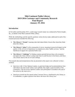 Mid-Continent Public Library 2015-2016 Customer