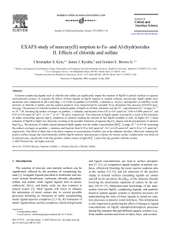 EXAFS study of mercury(II) sorption to Fe- and Al
