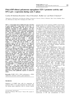 Poly(ADP-ribose) polymerase upregulates E2F