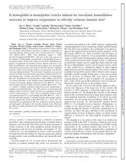 Is hemoglobin in hemoglobin vesicles infused for isovolemic