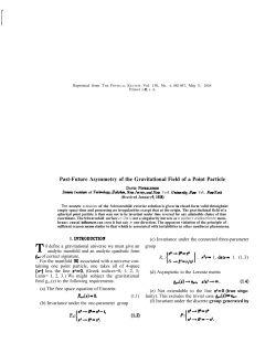 Past-Future Asymmetry of the Gravitational Field of a Point Particle