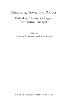 Nietzsche, Power and Politics