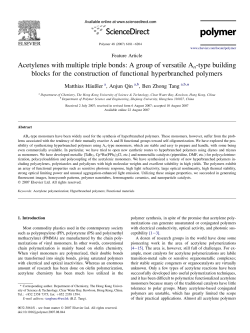 Acetylenes with multiple triple bonds: A group of versatile An