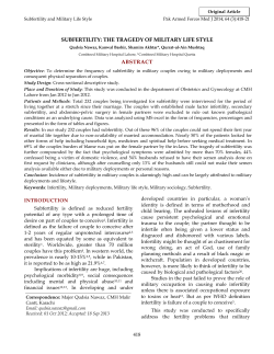 subfertility: the tragedy of military life style