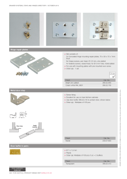 Hinge repair plates Metal door stop Door buffer in pairs