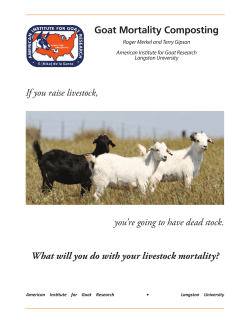 Goat Mortality Composting - Langston University Research