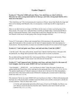 Exodus Chapter 6 - Discover Revelation
