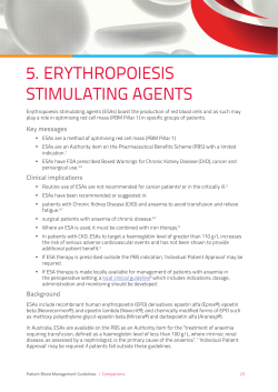 5. erythropoiesis stimulating agents