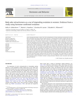 Body odor attractiveness as a cue of impending ovulation in women