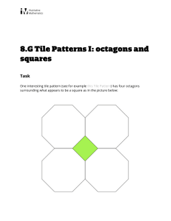 Tile Patterns I: octagons and squares