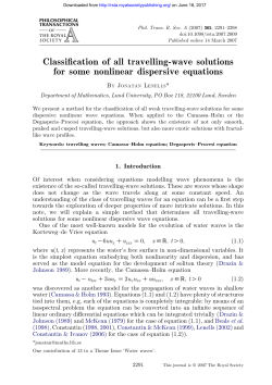 Classification of all travelling-wave solutions for some nonlinear