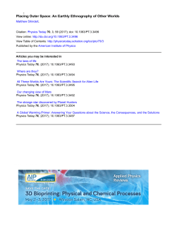 Placing Outer Space - An Earthly Ethnography of Other Worlds