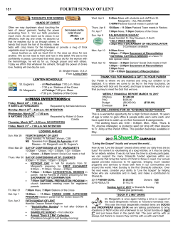 fourth sunday of lent - St. Eugene`s Chapel, Toronto