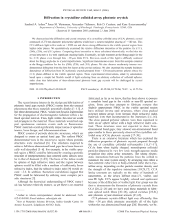 Diffraction in crystalline colloidal