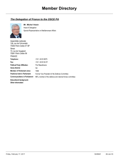 France - OSCE Parliamentary Assembly