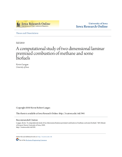 A computational study of two dimensional laminar premixed