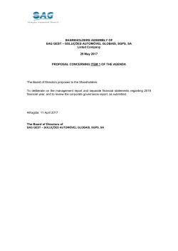 SHAREHOLDERS ASSEMBLY OF SAG GEST