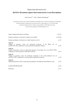 Supporting information for: QUILD: QUantum-regions