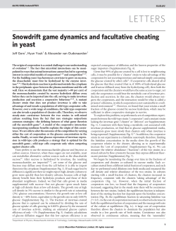 Snowdrift game dynamics and facultative cheating in yeast