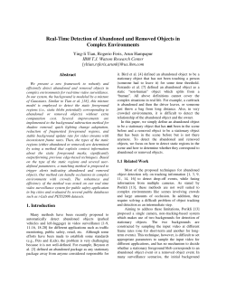 Real-Time Detection of Abandoned and Removed Objects in