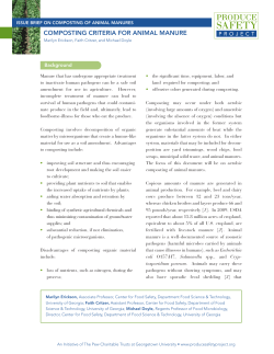 Composting Criteria for Animal Manure