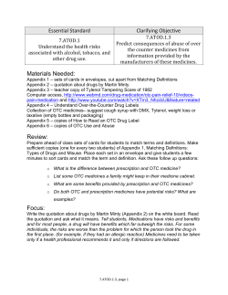 Materials Needed: Review: Focus