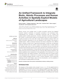 An Unified Framework to Integrate Biotic, Abiotic Processes and
