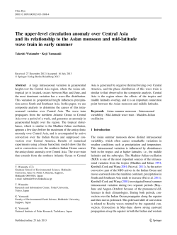 The upper-level circulation anomaly over Central Asia and its