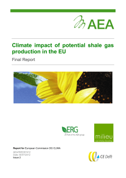 Climate impact of potential shale gas production in the EU: Final report